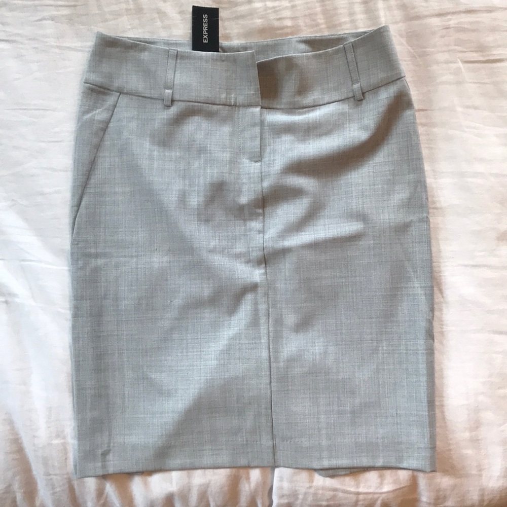 Express Gray Pencil Skirt (NWT)